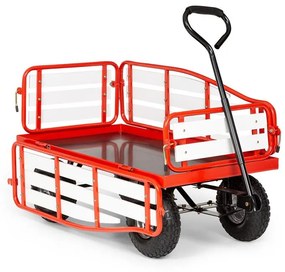 Waldbeck Ventura, ručný vozík, maximálna záťaž 300 kg, oceľ, WPC, červený