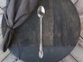 Strieborná kovová lyžička na latté - 20cm