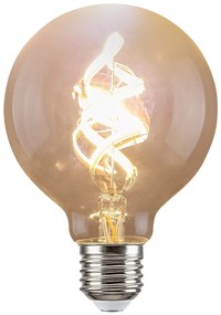 Rabalux LED Spiral Filament žiarovka Amber G95 RGB 4W/E27/300Lm/2700K/Dim