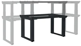 Výškovo nastaviteľný stôl OfficeTech Strong 180 x 80 cm, čierna podnož, čierna