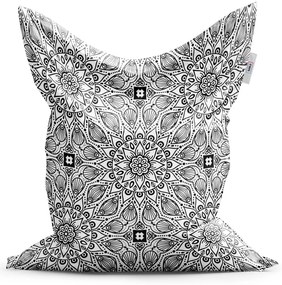 Sablio Sedací vak Biele mehendi - 200x140 cm