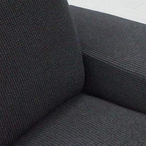 Super strečové poťahy HARMONIA antracitová dvojkreslo (š. 140 - 180 cm)