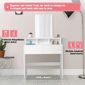 MIADOMODO Kozmetický stolík, biela