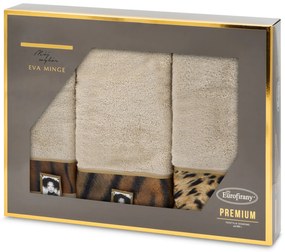 BAVLNENÝ UTERÁK EVA MINGE23 SADA 1KS 30X50 CM, 1KS 50X90 CM, 1KS 70X140 CM BÉŽOVÁ