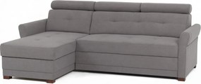 Rohová sedacia súprava Harris, ocelovo šedá látka, ľavý roh