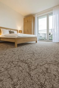 Spoltex, Metrážny koberec Marbeline 190 hnedá, na mieru, šíře 4m, hnedá, filc, detská izba