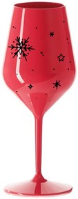 ZIMĚNKA - červený nerozbitný pohár na víno 470 ml