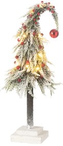 Vianočný zasnežený strom s Led svetielkami Xmas M - 18*55 cm