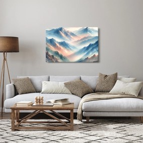 Obraz - Akvarelové hory (90x60 cm)