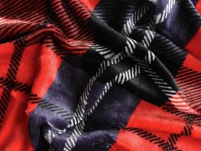 XPOSE® Mikroplyšová plachta KOSTKA Exclusive - červená 180x200 cm