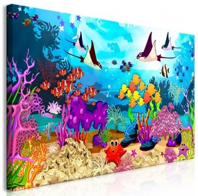 Artgeist Obraz - Underwater Fun (1 Part) Wide Veľkosť: 70x35, Verzia: Premium Print