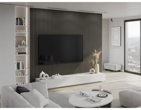 Mexen Lam-F, akustické stenové lamely 275 × 30 cm, plstený podklad 8 mm, technická dyha, dub ónyxový, S105-275307-3015-010