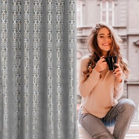 ZATEMŇOVACÍ ZÁVES NA KRÚŽKOCH LAURA 140X250 CM SIVÁ