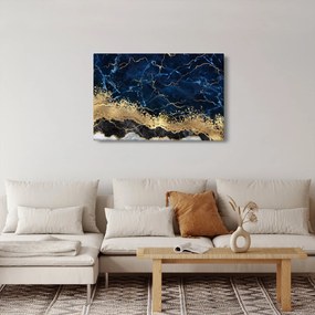 Obraz - Tmavo-modrý mramor (90x60 cm)