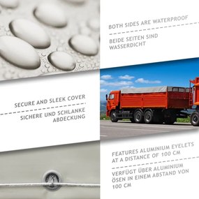 JAGO Plachta 650 g/m², hliníkové oká, sivá, 5 x 7 m