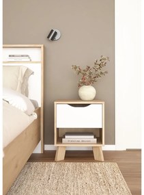 Biely/v prírodnej farbe nočný stolík Ikast – Tvilum