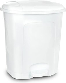 Biely nášľapný plastový odpadkový kôš 5,5 l – Orion
