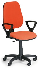 Pracovná stolička Comfort KP s podrúčkami, oranžová