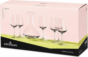 Crystalex SANDRA set karafa a poháre na víno (1 + 6)