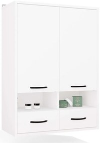 Horní závěsná koupelnová skříňka Nina 66 cm bílá