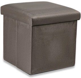 Skladacia taburetka M zamatová, hnedá