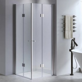 BPS-koupelny Štvorcový sprchový kút HYD-SK1290C 100x100 chróm/transparent - bez vaničky