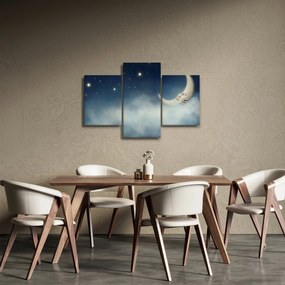Obraz - Mesiac s hviezdami (90x60 cm)