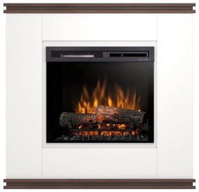 Elektrický krb Vena 23 biely/tmavý dub