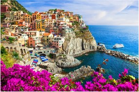 Obraz - Talianska dedinka Manarola (90x60 cm)