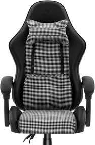 Ergonomická kancelárska stolička HC-1003 s bedrovou opierkou v čierno-bielom prevedení