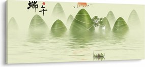 Obraz - Údolie zelených hôr (120x50 cm)