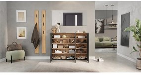 Antracitová skrinka na topánky v dekore duba 138x105x25 cm Libbiano – Germania