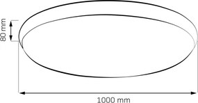 LED Stmievateľné stropné svietidlo KERN LED/100W/230V pr. 100 cm čierne + DO