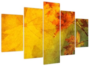 Obraz - Jesenné listy (150x105 cm)