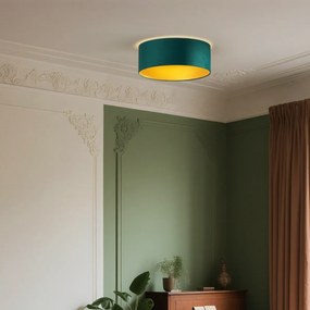 Moderné stropné svietidlo zelený zamat 40cm vrátane LED 3-krokového stmievania - Sue