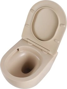 BPS-koupelny Závesná WC misa so SoftClose sedadlom HYD-6978, cappuccino