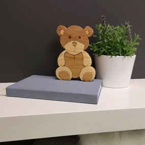 AMADEA Drevené puzzle medveď, masívne drevo dvoch druhov drevín, 15 cm