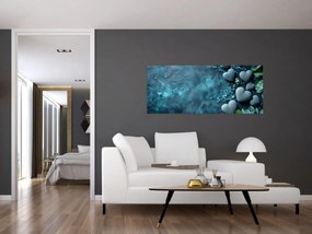 Obraz - Kamene tvaru srdca (120x50 cm)