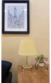 Stolná lampa 1xE27/60W/230V béžová/lesklý chróm