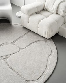 Koberec Agnella Morphic Organica svetlosivý kruh