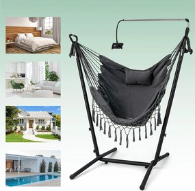 Nastaviteľná výška závesné kreslo s držiakom na telefón