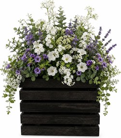 AMADEA Drevený obal na kvetináč tmavý, 27x27x20 cm Český výrobok