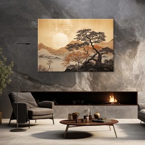 Gario Obraz na plátne Výhľad na zlaté hory v Japonsku Rozmery: 60 x 40 cm