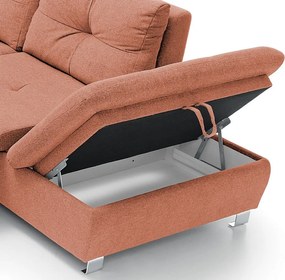 Sedacia súprava Madeira 3A, lososová látka, tvar pravé U