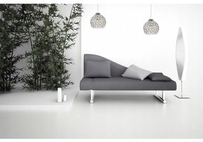 Závesné svietidlo Crystal, 1x strieborné krištáľové tienidlo, ch
