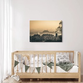 Obraz - Mesto pod hmlou (90x60 cm)