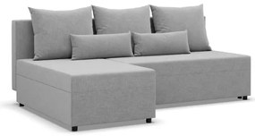 Rohová rozkladacia sedačka FERMO Lux sivá