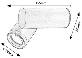 Rabalux 77110 - Vonkajšie nástenné svietidlo ENOL 1xGU10/35W/230V IP44