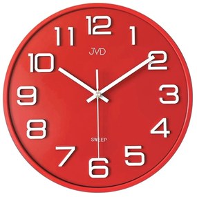 Dizajnové nástenné hodiny JVD HX2472.6 červené