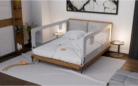 Bezpečnostná zábrana na posteľ Cover 30 biela / sivá 200 cm